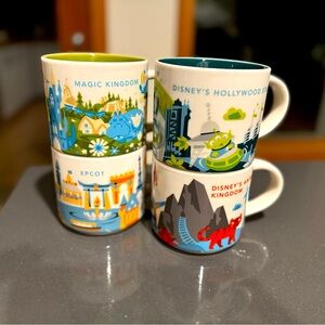 Starbucks Disney Parks Mugs NWOT